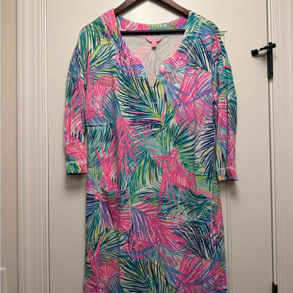 Lilly Pulitzer Joyce dress in Scarlett Macaw